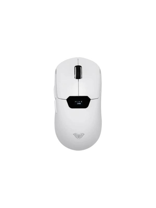 Mouse: AULA SC390 Wireless Ultra-Light Gaming Mouse With Smart Display White