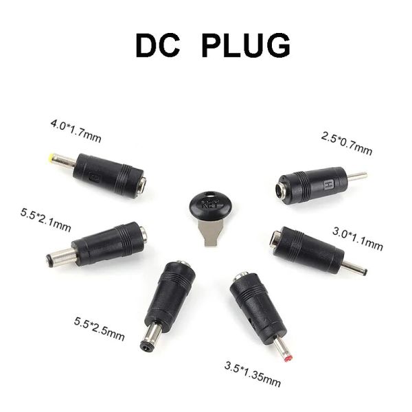 Universal Adapter 30W Power Wall Plug-in Adapter with 5V 2.1A USB Port, Tips: 6 PCS, Cable Length: About 1.2m