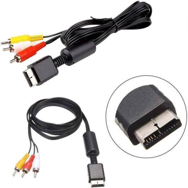 Rca AV Audio Video Cable TV For Playstation PS1 PS2 PS3 1.8m Adapter H2J3
