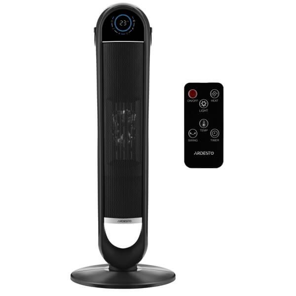 Fan heater ARDESTO FHC-2000ECGR 20m2, 2000w, electronic control, ceramic heating element, remote control, gray