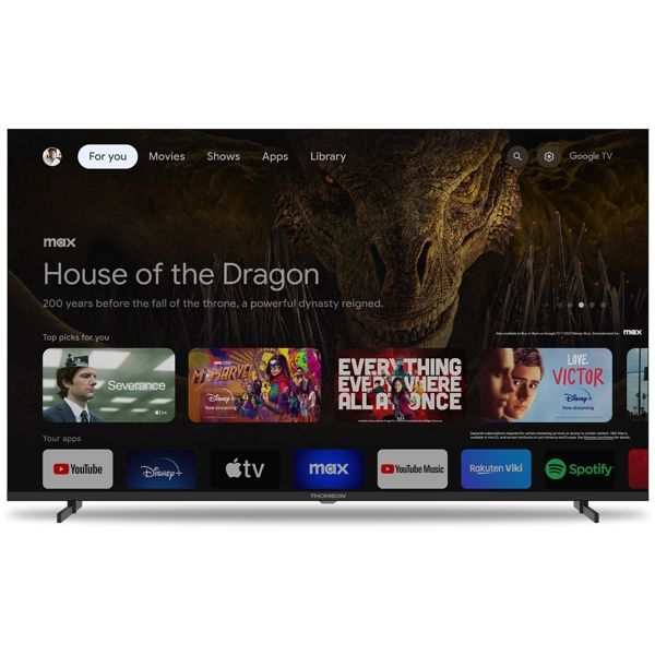 TV 55" Thomson LED 4K 60Hz Smart Google TV Black