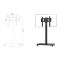 TV Mount Allscreen C1600, 26”-55”, TV Mount With Roller, Black