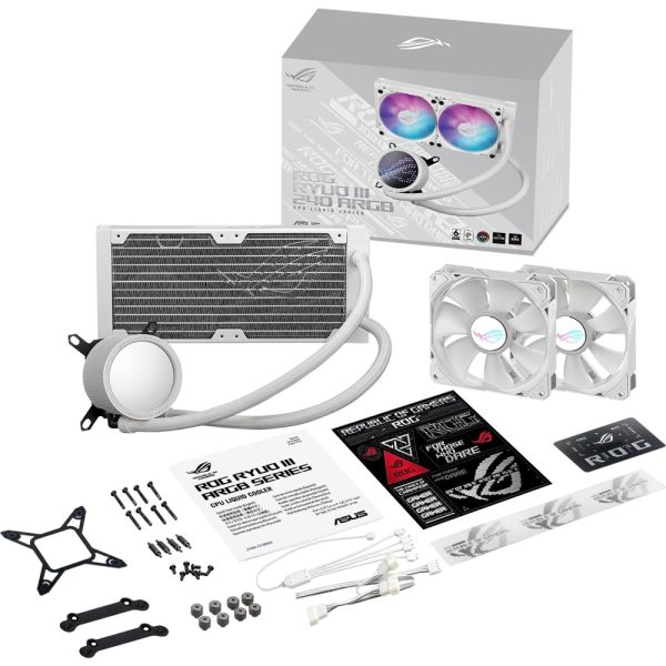 ASUS LCS ROG RYUO III 240 ARGB WHT Intel: LGA 115x, 1700, 1200;AMD: AM4, AM5, Anime Matrix LED, ARGB, White