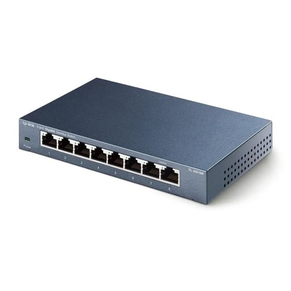 TP-Link, TL-SG108, 8-Port Gigabit 10/100/1000Mbps Desktop Switch