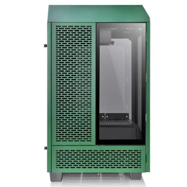 The Tower 100 Racing Green, THERMALTAKE, CASE, Racing Green, Mini-ITX, 2x120mm Fans, AIO 120mm, air 190mm, GPU 330mm, 2x3.5"