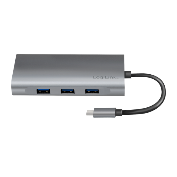 Docking station: Logilink UA0383 USB3.2 Docking Station USB-C 10-Port PD Silver