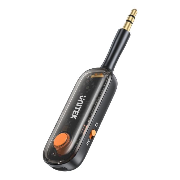 B1111A01, UNITEK, Bluetooth Adapter, 2-in-1 Bluetooth 5.3 Transmitter/Receiver, up to 10 m, latency 40ms, charge up to 10