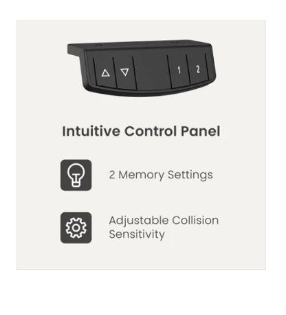 Desk: Vertex VX-1SSD-02B Electric Sit-Stand Desk Matte Black