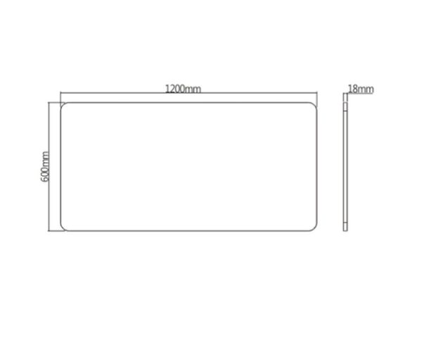 Table Top: Vertex VX-WTT-12060DW 1200x600mm One-Piece Wood Table Top Dark Walnut