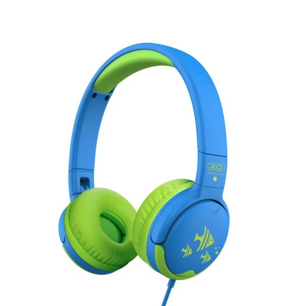 XO EP47  Kids Study Wired Headphone blue-green
