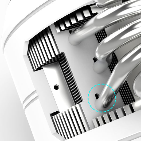 Zalman CPU cooler ZET5, ARGB LGA 1851, 1700, 1200, 115x, AM5, AM4,  4pin PWM, 3pin+5VARGB, TDP200W, white