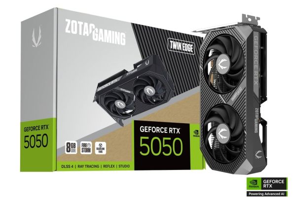 Video card: Zotac GAMING GeForce RTX5050 Twin Edge 8GB 128-Bit GDDR6 - ZT-B50500E-10M
