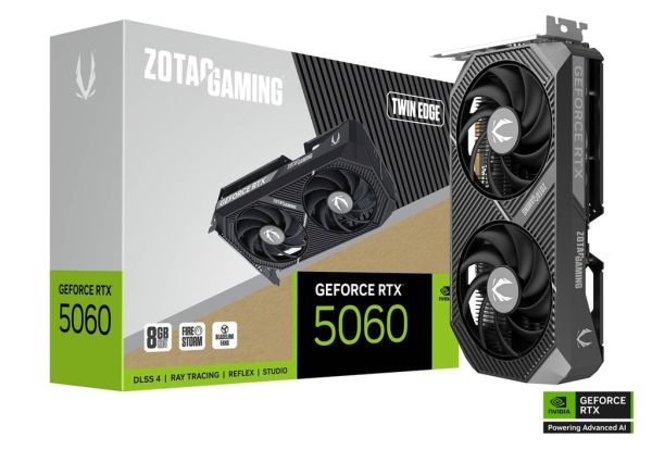 Video card: Zotac GAMING GeForce RTX5060 Twin Edge 8GB 128-Bit GDDR7 - ZT-B50600E-10M